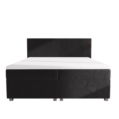 Doppelbett mit Polsterung 160x200 mit Stauraum ASSAR - dunkelgrau
