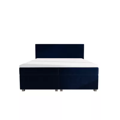 Doppelbett mit Polsterung 160x200 mit Stauraum ASSAR - dunkelblau
