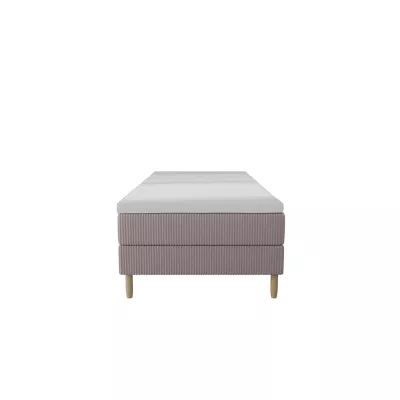 Einzelbett 90x200 mit Stauraum HENRYK - hellbraun