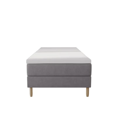 Einzelbett 90x200 mit Stauraum HENRYK - grau