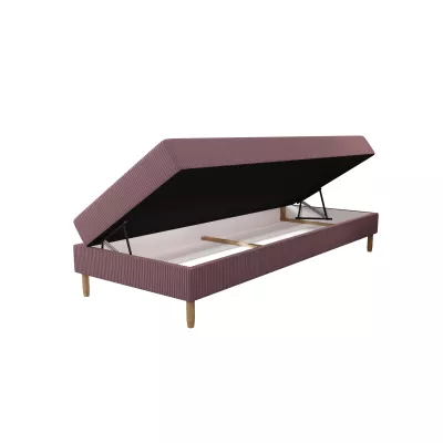 Einzelbett 80x200 mit Stauraum HENRYK - rosa