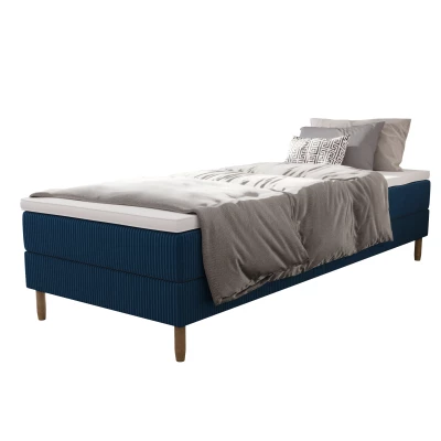 Einzelbett 80x200 mit Stauraum HENRYK - blau