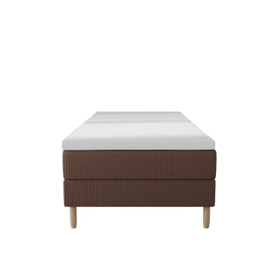 Einzelbett 80x200 mit Stauraum HENRYK - braun