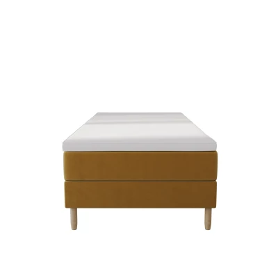 Einzelbett 80x200 mit Stauraum HENRYK - Senfgelb