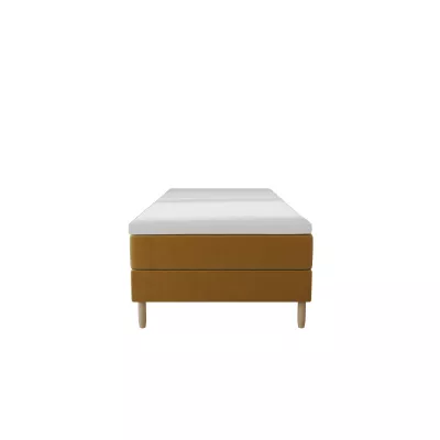 Einzelbett 80x200 mit Stauraum HENRYK - Senfgelb