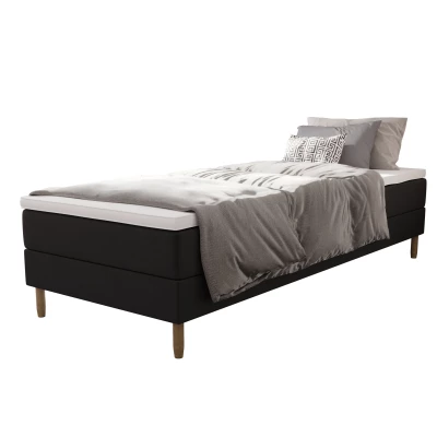 Einzelbett 80x200 mit Stauraum HENRYK - Dunkelgrau