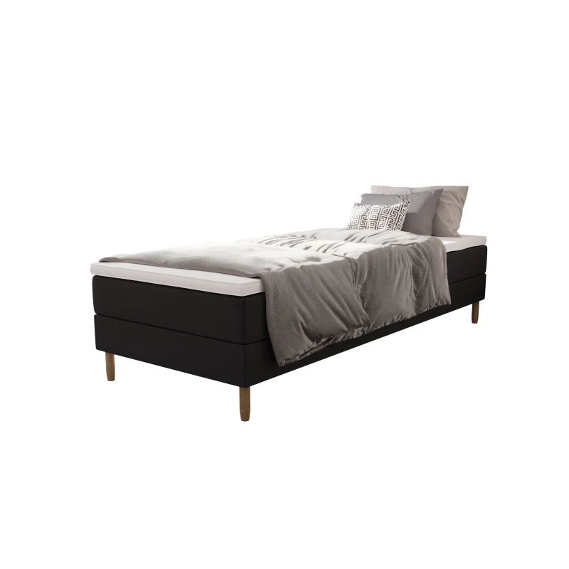 Einzelbett 80x200 mit Stauraum HENRYK - Dunkelgrau