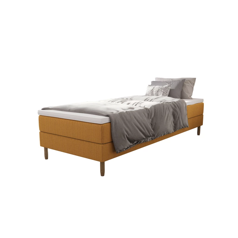Einzelbett 80x200 mit Stauraum HENRYK - gelb