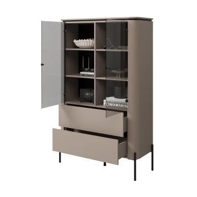 Glasvitrine CARINE - beige