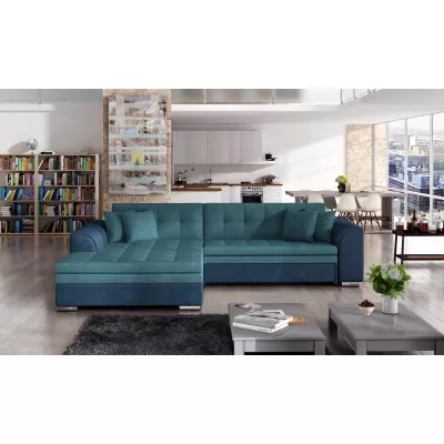 Ecksofa SANGITA 1 - blau, linke Ecke