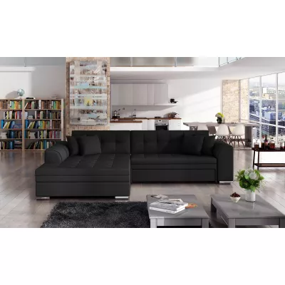 Ecksofa SANGITA 1 - schwarz, linke Ecke