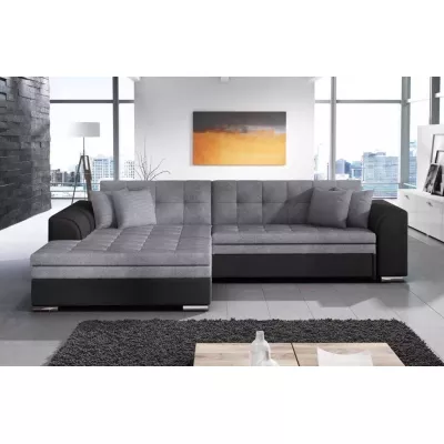 Ecksofa SANGITA 1 – schwarz/grau, linke Ecke
