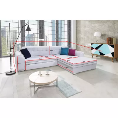Ecksofa SANGITA 1 - blau, rechte Ecke
