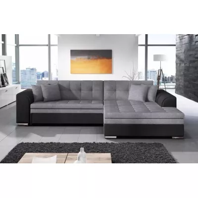 Ecksofa SANGITA 1 - schwarz/grau, rechte Ecke