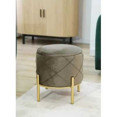 Eleganter JASTRIAN Hocker mit Stauraum – beige/gold