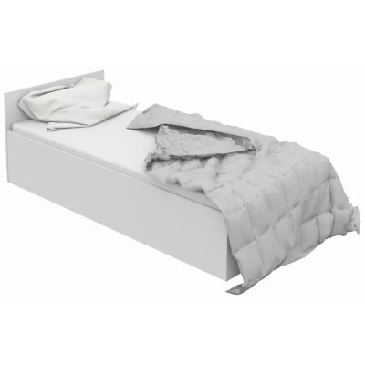 Einzelbett 90x200 OMERYA mit Stauraum - weiß