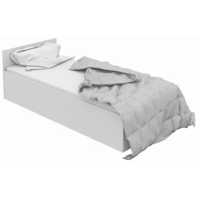 Einzelbett 90x200 OMERYA mit Stauraum - weiß
