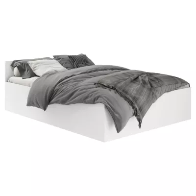 Einzelbett 100x200 OMERYA mit Stauraum - weiß