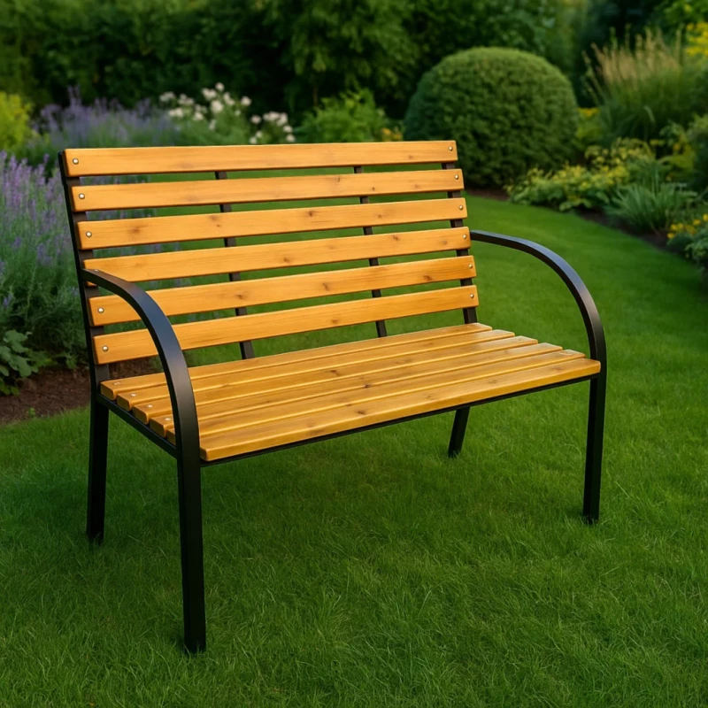Gartenbank SAMIA - schwarz/braun