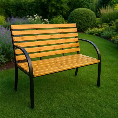 Gartenbank SAMIA - schwarz/braun