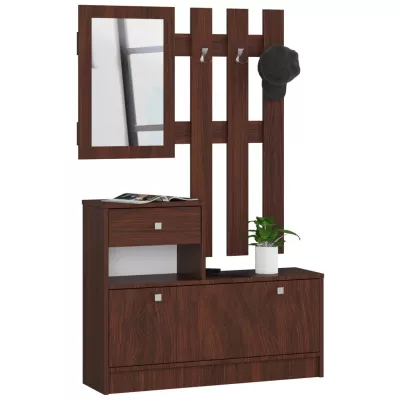 SIRIEL Flurwand mit Spiegel - Wenge