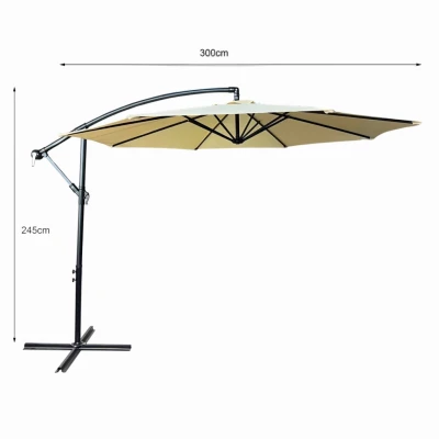 Großer Gartenschirm FENRIS – beige