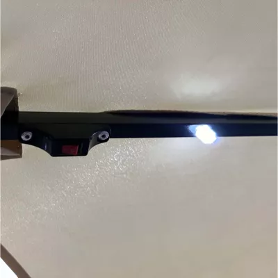 MILANOR verstellbarer Sonnenschirm mit LED-Beleuchtung – beige