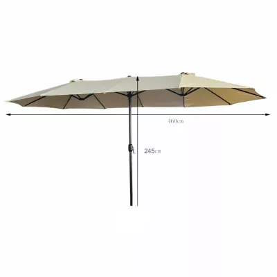 Doppelter Gartenschirm KAIRO - beige