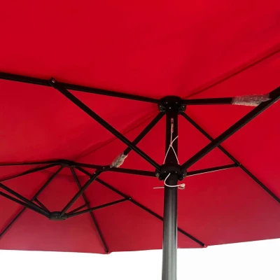 Doppelter Gartenschirm KAIRO - rot