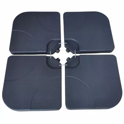 Quadratischer Sonnenschirmständer TAREK - schwarz