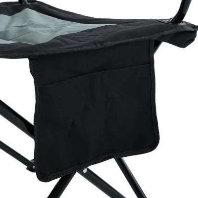 Klappbarer Campingstuhl LIORAN - schwarz/grau