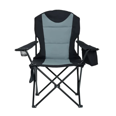 Klappbarer Campingstuhl LIORAN - schwarz/grau
