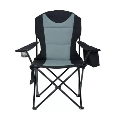 Klappbarer Campingstuhl LIORAN - schwarz/grau