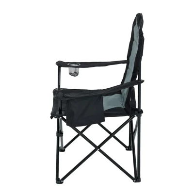 Klappbarer Campingstuhl LIORAN - schwarz/grau