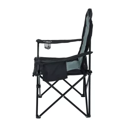 Klappbarer Campingstuhl LIORAN - schwarz/grau