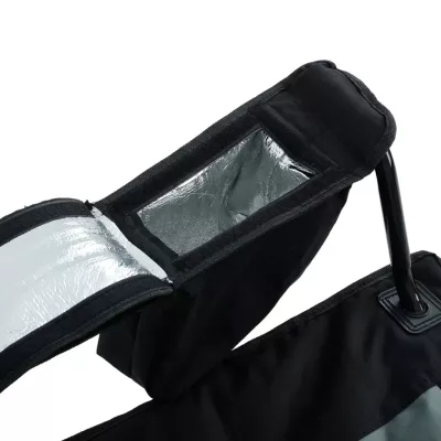 Klappbarer Campingstuhl LIORAN - schwarz/grau