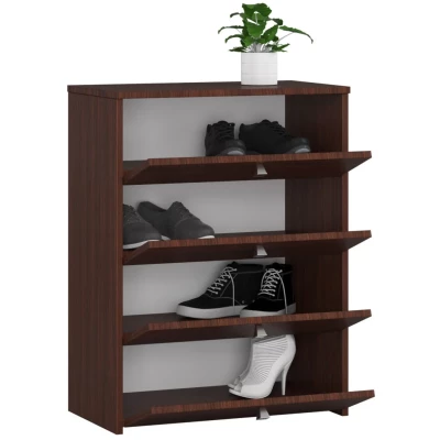 Schuhschrank mit Flügeltüren SIRIEL - Wenge