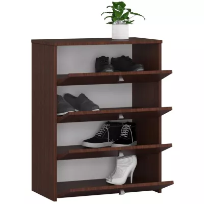 Schuhschrank mit Flügeltüren SIRIEL - Wenge