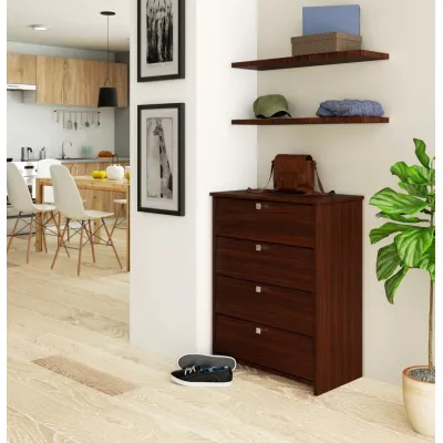 Schuhschrank mit Flügeltüren SIRIEL - Wenge