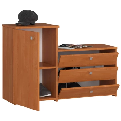 Schuhschrank mit Schrank VIRIAN - Erle