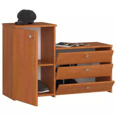 Schuhschrank mit Schrank VIRIAN - Erle