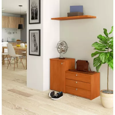 Schuhschrank mit Schrank VIRIAN - Erle