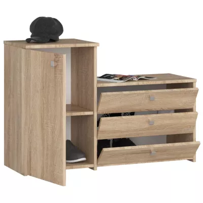 Schuhschrank mit Schrank VIRIAN - Sonoma Eiche