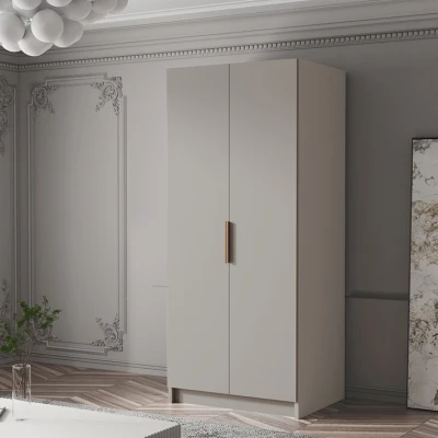 Kleiderschrank 100 cm LUNES 1 - Kaschmir / goldener Griff