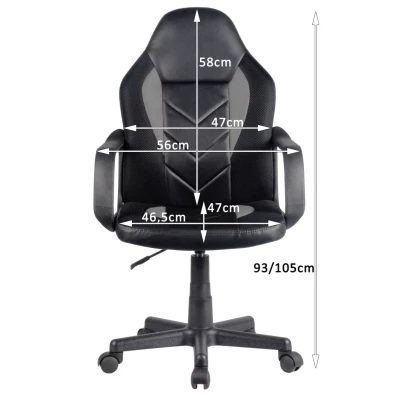 NALEIRA Kinder-Gaming-Stuhl - schwarz/blau