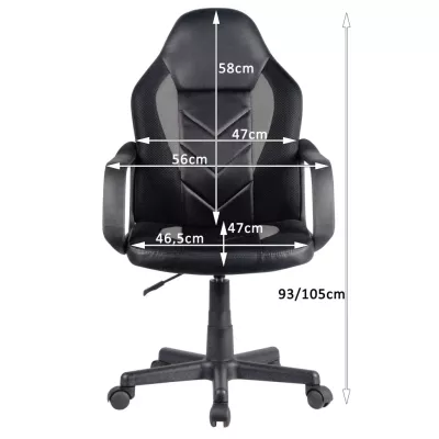 NALEIRA Kinder-Gaming-Stuhl - schwarz/blau