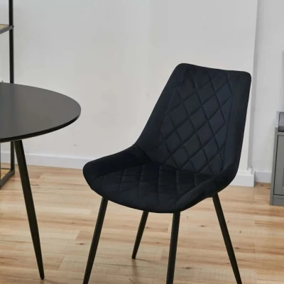 Set aus 2 gepolsterten Esszimmerstühlen BOGORA - schwarz