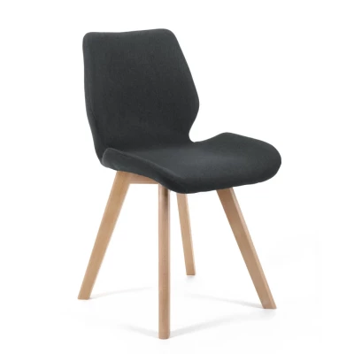 4er-Set Esszimmerstühle KIMTE – schwarz/Buche
