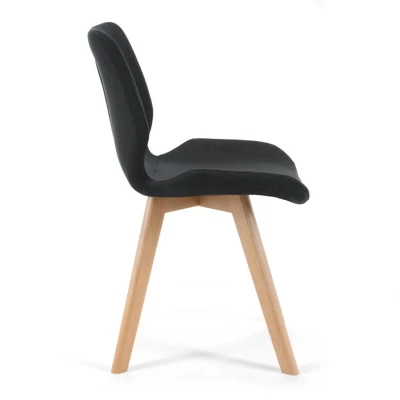 4er-Set Esszimmerstühle KIMTE – schwarz/Buche