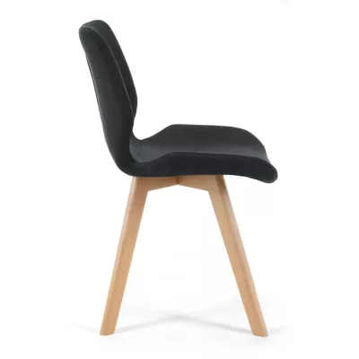 4er-Set Esszimmerstühle KIMTE – schwarz/Buche